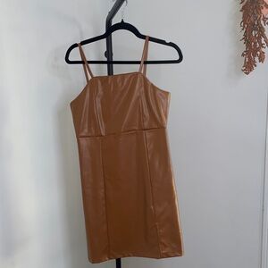 Rare Editions Tan Mini Dress
